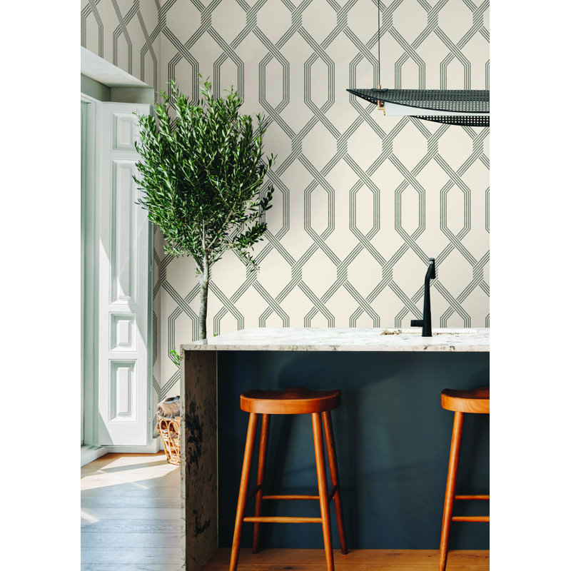 Palisade Geometric Wallpaper Double Roll, Black