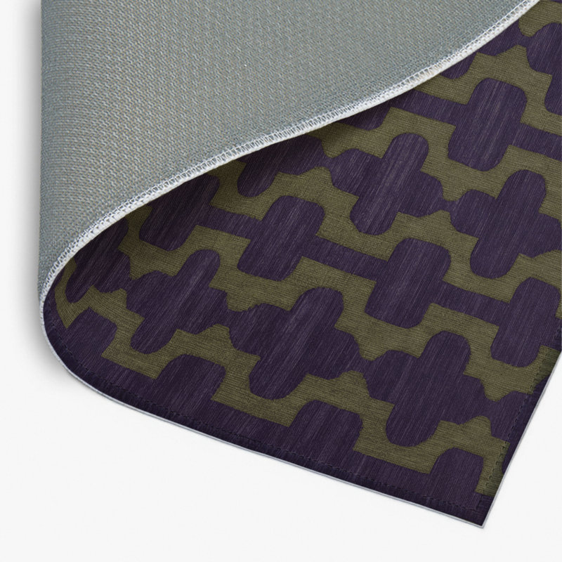 Tapis mauve intérieur et extérieur Trellis, Rectangle 4pi x 6 pi