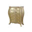 Commode à cinq tiroirs sculptée et dorée de 140 cm (55 po), coffre de rangement vintage de luxe