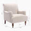Fauteuil en polyester naturel avec 4 pieds