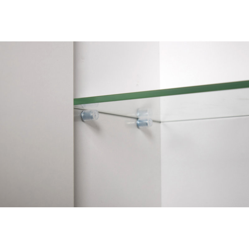 Burtis W 723mm H Surface Frameless Medicine Cabinet Mirror 6 Adjustable, 72.3cm H x 80cm W x 16cm D