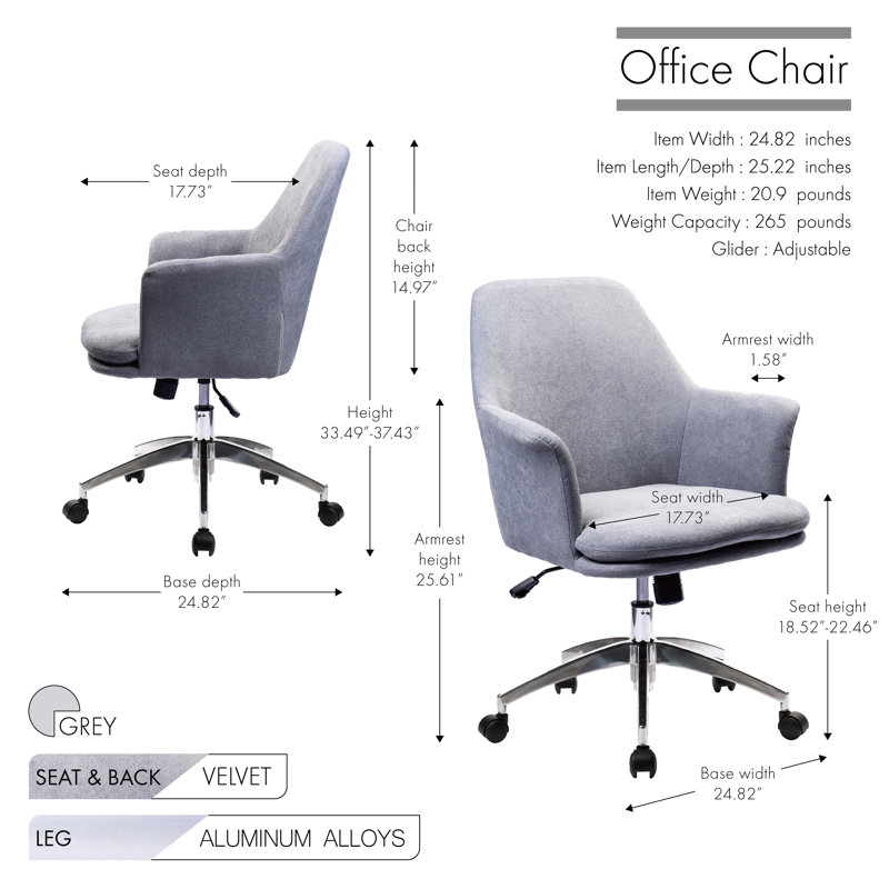 Mahmud Task Chair, Gray