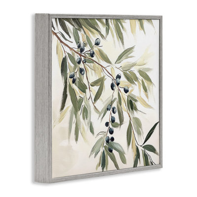 Giclée encadrée de pétales d'olive, design par Mona Grace