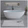 59'' Solid Surface Matte Tub, Freestanding Solid Surface Resin Stone Bathtub, Solid Surface Matte White Soaking Tub,Free Standing Tub With Overflow And Pop-Up Drain, Matte White
