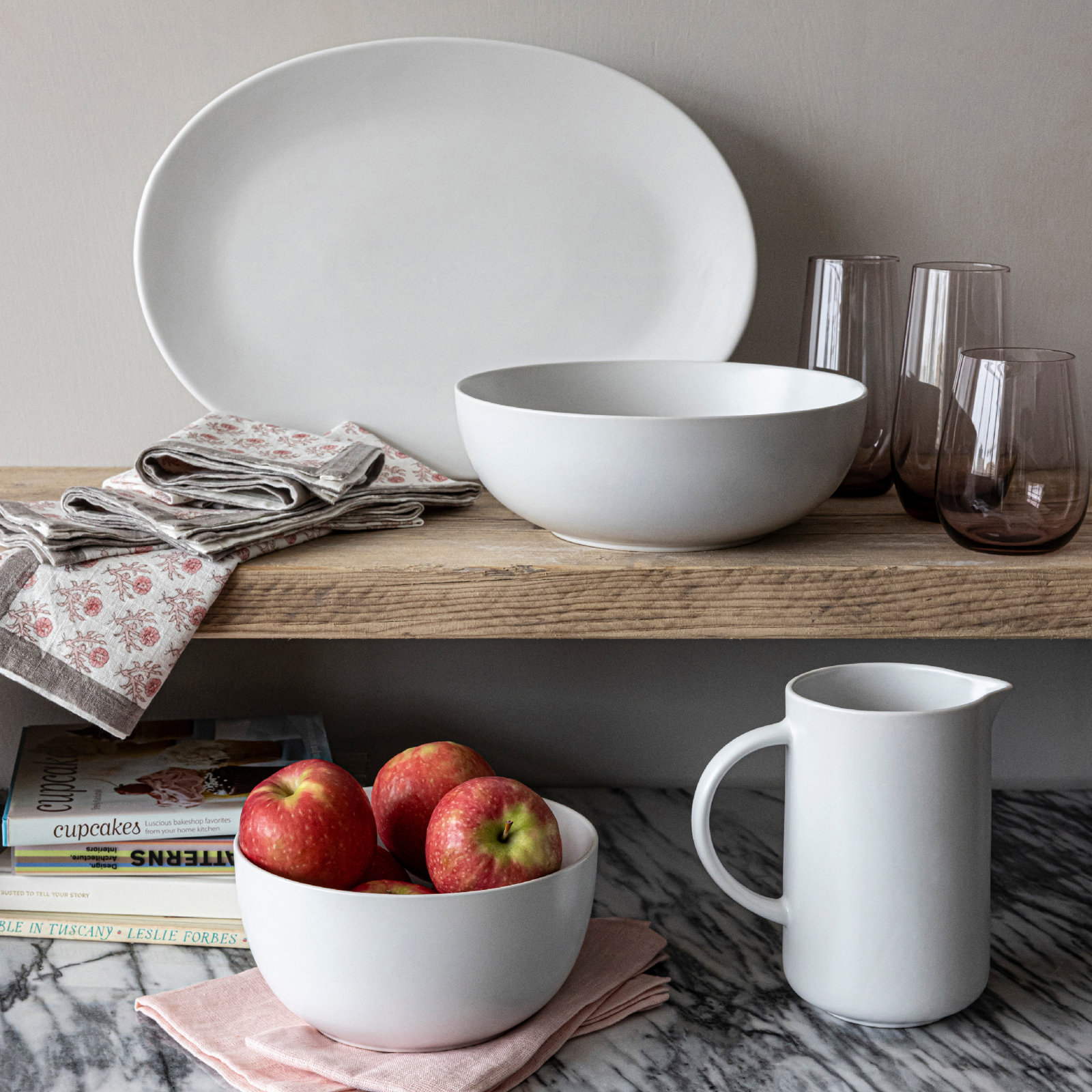 Coupe Oval Platter, White