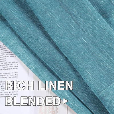 Paire de rideaux semi-transparents avec œillets Hywell