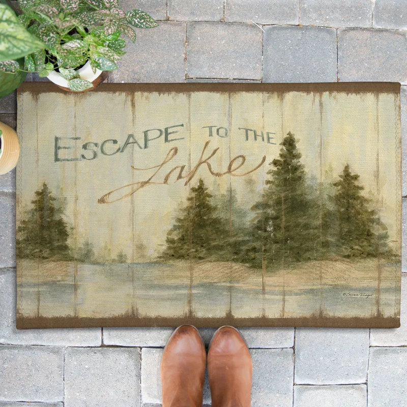 Tapis d'extérieur Escape To The Lake, L 36 po x L 60 po