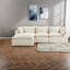 Canapés modulaires 3 places surdimensionnés, pouf en tissu de coton, salon moderne