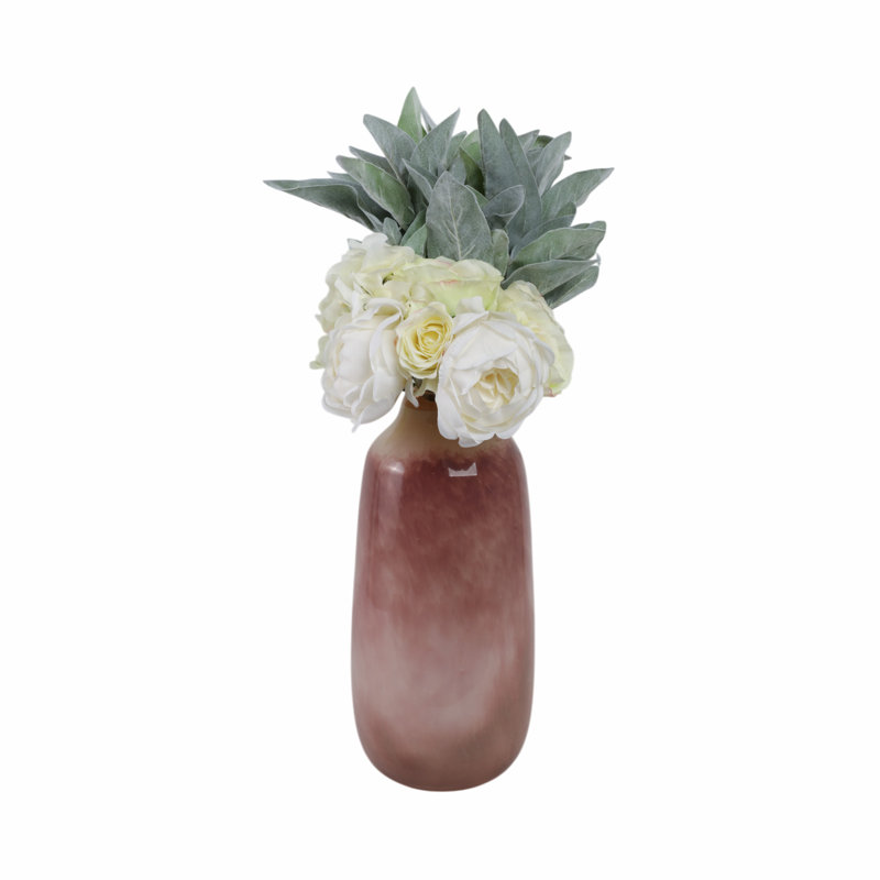 Kano Handmade Glass Table Vase, 15" H x 6" W x 6" D