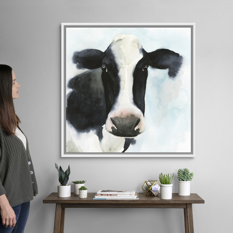 Art mural sur toile Farmhouse Friend II, Toile avec cadre blanc, H 38 po x l 38 po x P 2 po