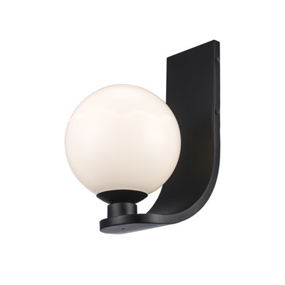 Violante Single Light Globe Outdoor Steel Wall Light
