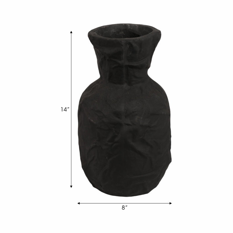 Cleo Handmade Ceramic/Porcelain Table Vase, 14" H x 8" W x 8" D