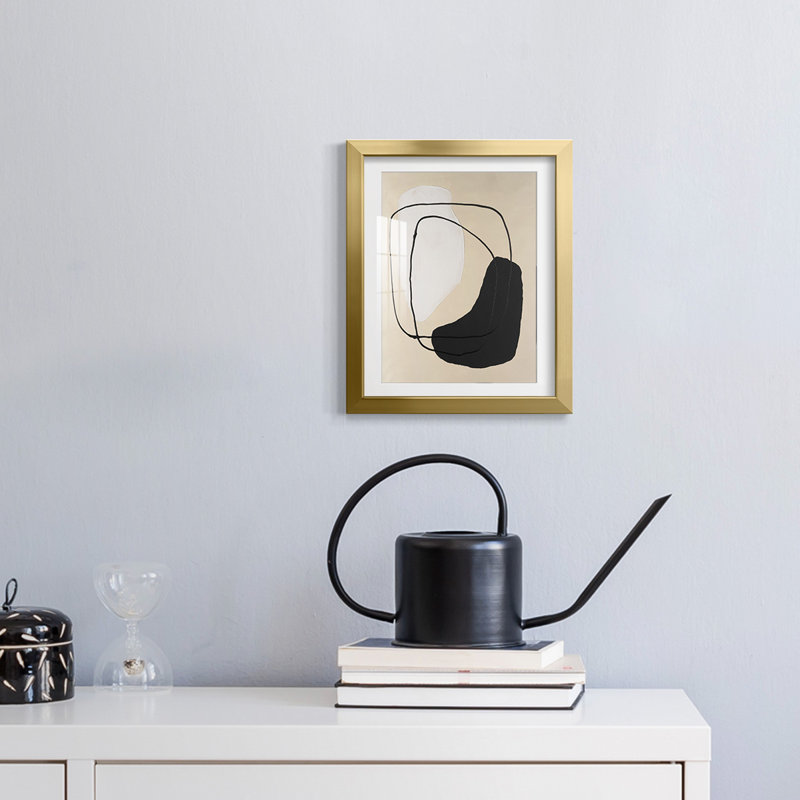 Avant Mod I -Framed Print, 28.5" H x 20.5" W, Gold