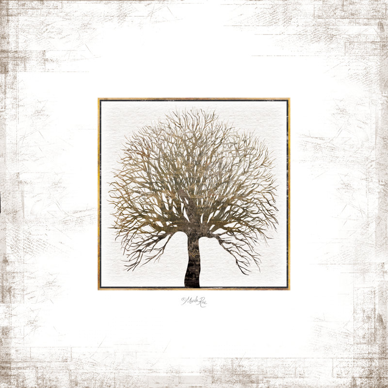 Arbre carré - Peinture, H 12 po x l 12 po, Non, Wrapped Canvas
