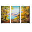 «Mountain Lake In The Fall», ensemble d'art mural sur toile encadré paysage-1851694362-1851694363
