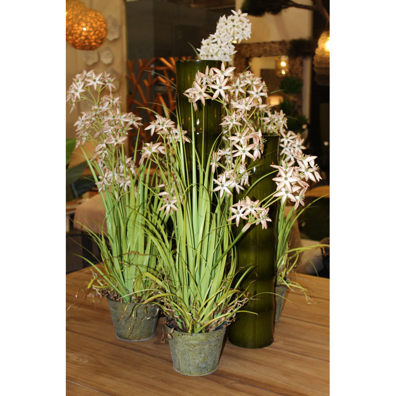 99cm Flowering Tree in Metal Planter