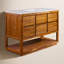 Tessa 48 In. Mango Wood Carrara White Marble Countertop Bath Vanity-108713846