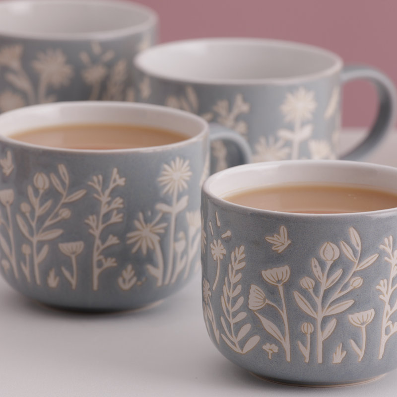 Ensemble de 4 tasses à tulipes In The Meadow, Gris