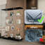 Glass Display Cases, 4 Shelves Glass Display Cabinet,Curio Cabinets-111683036