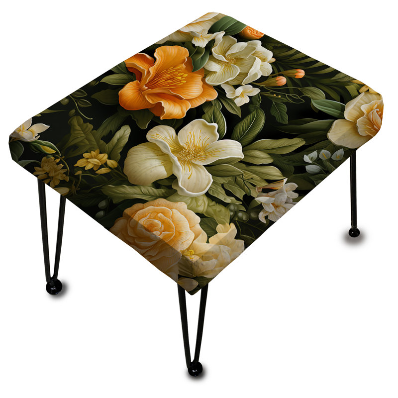 Mango Bloom - motif tropical - repose-pieds rectangulaire tropical