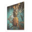 Ananas abstrait turquoise torsadé - ananas sur bois-1180955975