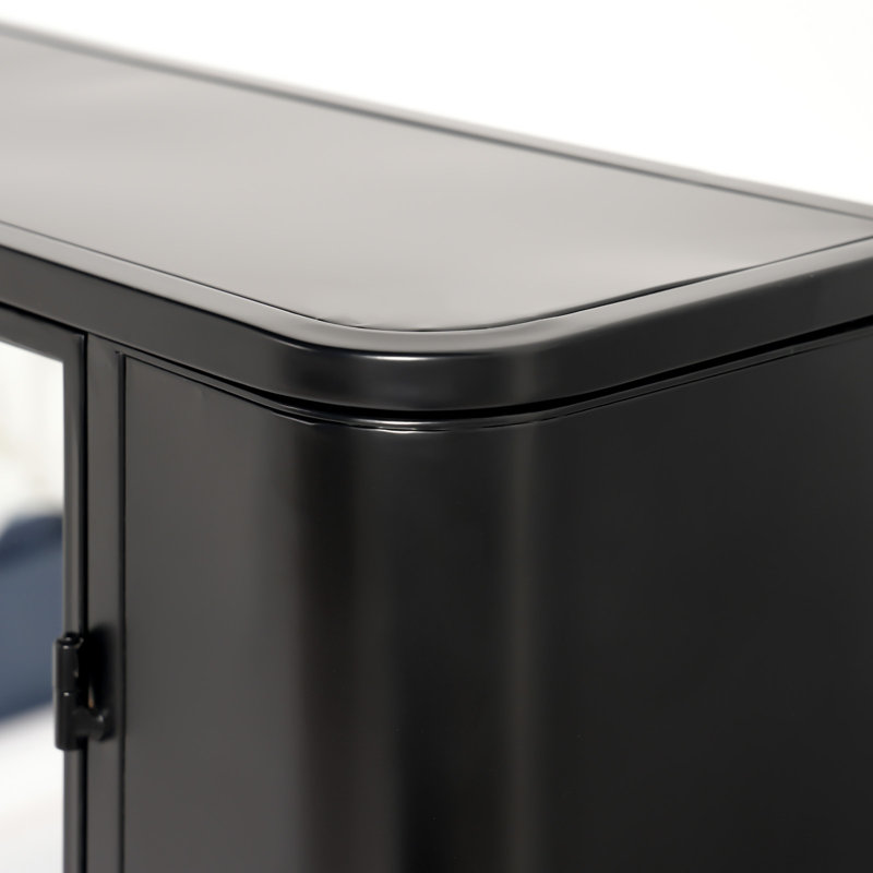 Armoire à pharmacie avec portes doubles et miroir 27,6 "x 23,6" Pelaga Kathryn, Noir mat