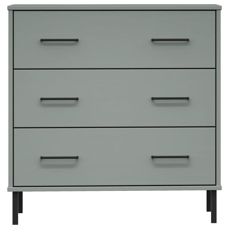 Keerti 77cm Solid Wood Sideboard, Grey