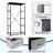4 Drawer Dresser for Bedroom, Narrow Chest of Drawers, Wooden Top and Study Iron Frame 18"x37.5"-(WxH)