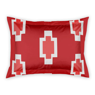 Taie décorative rouge à motif tribal