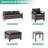 6 Piece Wicker Patio Sofa Set with Ottoman and Square Table-110943094