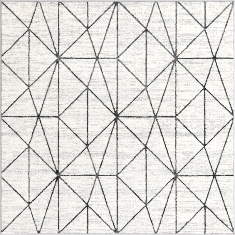 Eshin Abstract Indoor Rug, Square 5'3"