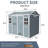 Resin Outdoor Storage Shed Waterproof Shed with Floor & Two Windows & Lockable Door, Tool Shed for Garden, Patio, Backyard-113876318-113876319