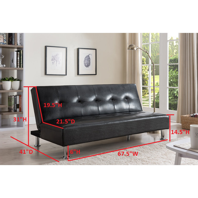 Lehmon 67.5" Convertible Sofa Bed Sleeper