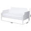 Lit de jour double Shasta au fini blanc classique et traditionnel, H 37,8 po x l 41,5 po x L 78,3 po-1883186382-1962398857