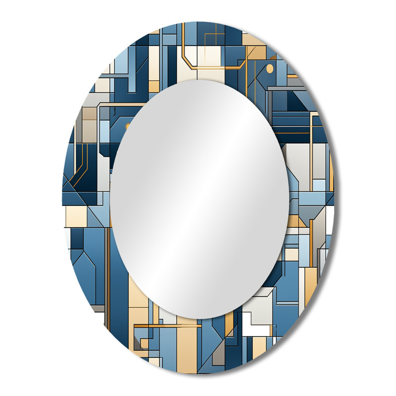Miroir mural Earthy Cobalt, H 43 po x l 33 po