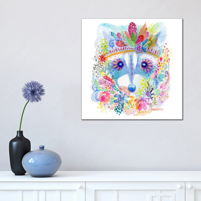 Pixie Raccoon by Stephanie Corfee - Wrapped Canvas Painting
