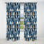 Rustic Cobalt Triangle Symphony - Abstract Curtain - Blackout Geometric Curtain - 1 Panels-107536329