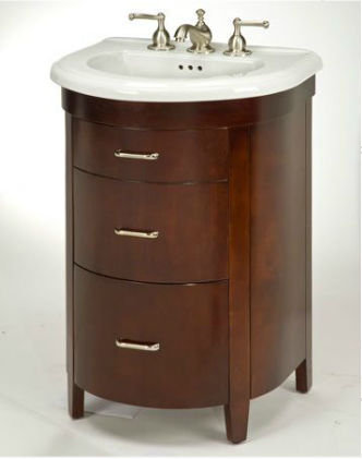 Base de meuble-lavabo simple 21,9 po seulement, Cerisier épice