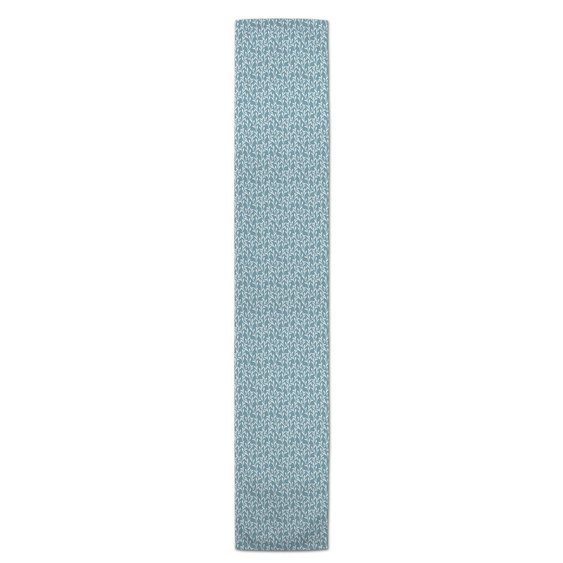 Koziol Geometric Table Runner, 72" L x 16" W, Sky Blue, Floral