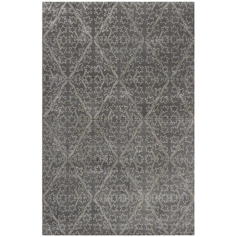 Strolling Garden Martha Stewart Viscos/Wool Rug in Gray