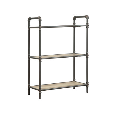 Antique Oak & Sandy Gray Finish Bookshelf
