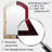 Bordeaux Bold Leaf I - Leaves Arch Large Wall Mirror, Red Asymmetrical Decorative Mirror, Printed Metal Art-363875840