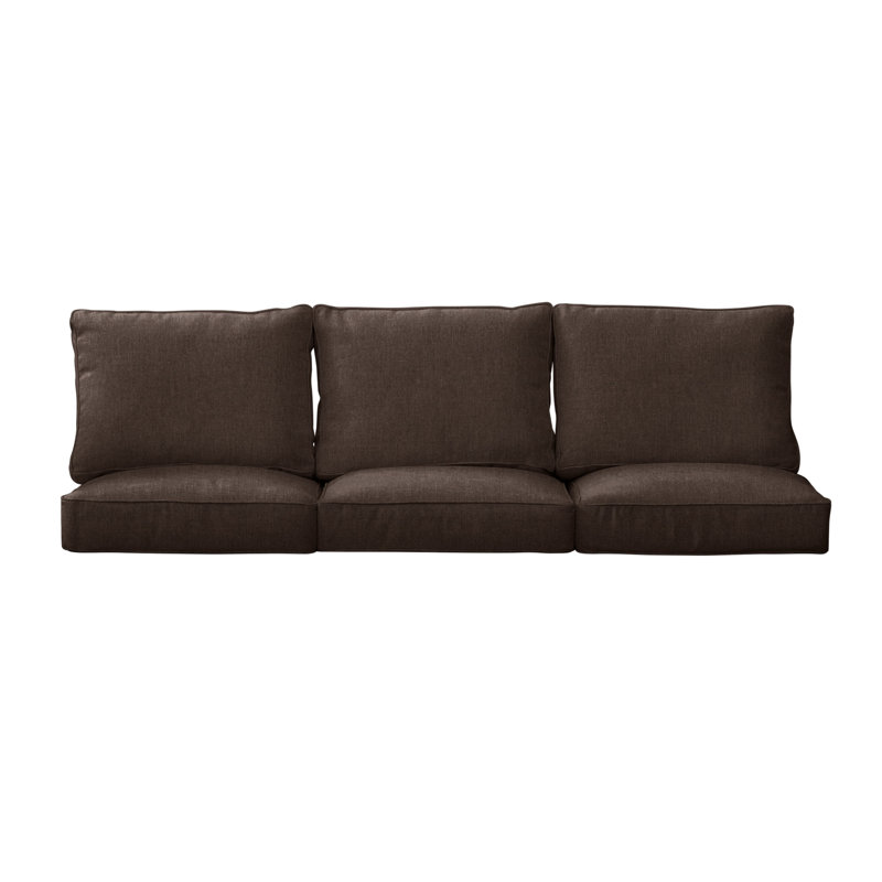 Matrona Passarelli Indoor/Outdoor Sunbrella Seat/Back Cushion, Dark Brown, 23.50" W x 23" D