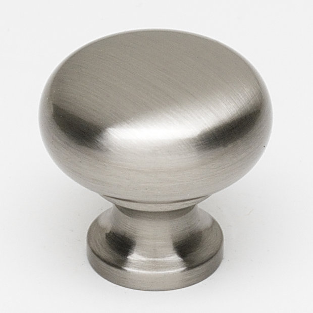 Mushroom Knob, Satin Nickel, 0.75" H x 0.75" W x 0.44" D