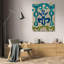 «Red Barrel Studio® Zarris, Chariklia», reproduction d'art sur toile tendue: Ikat III bleu sarcelle 22063Z