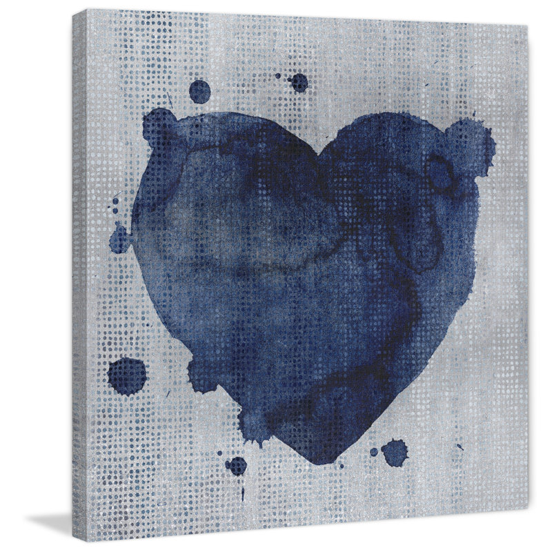 « blue cardiaque », reproduction d’art sur toile tendue, H 40 po x l 40 po x P 1,5 po
