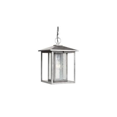 Luminaire suspendu d'extérieur à une lumière avec verre transparent ensemencé 691172D6058E41C2B199FDCDFF6D0E80