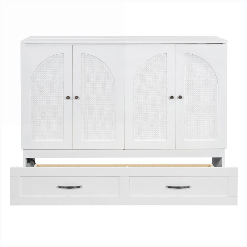 Lit escamotable pliant en bois massif, lit escamotable blanc pour les petites et multifonctionnelles pièces