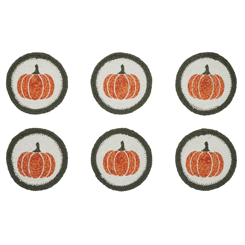 Pumpkin Bounty Round 6 Piece Coaster Set
