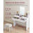 VASAGLE Vanity Desk With Large Mirror, Vanity Table With 2 Drawers And 3 Compartments, Makeup Vanity, Makeup Desk, Modern